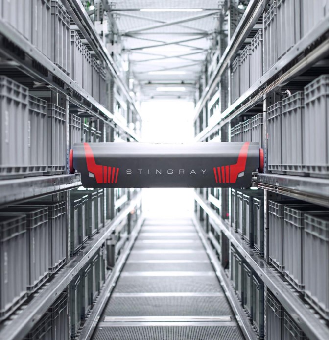 TGW stingray shuttle system